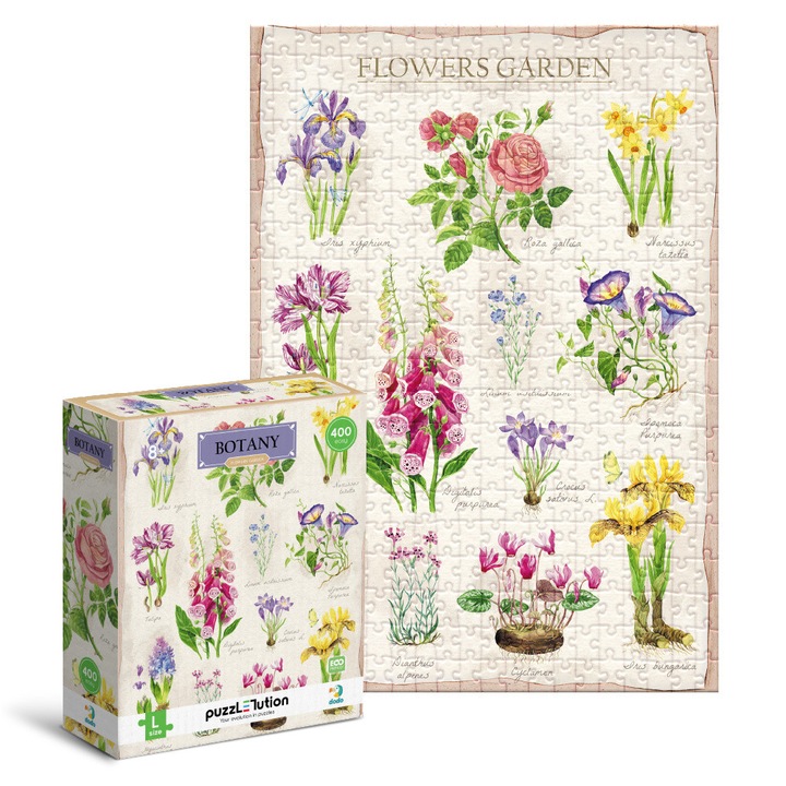 Puzzle oktató, maksik, Botanica, 400 darab, ECO, 8 év, 70x50cm