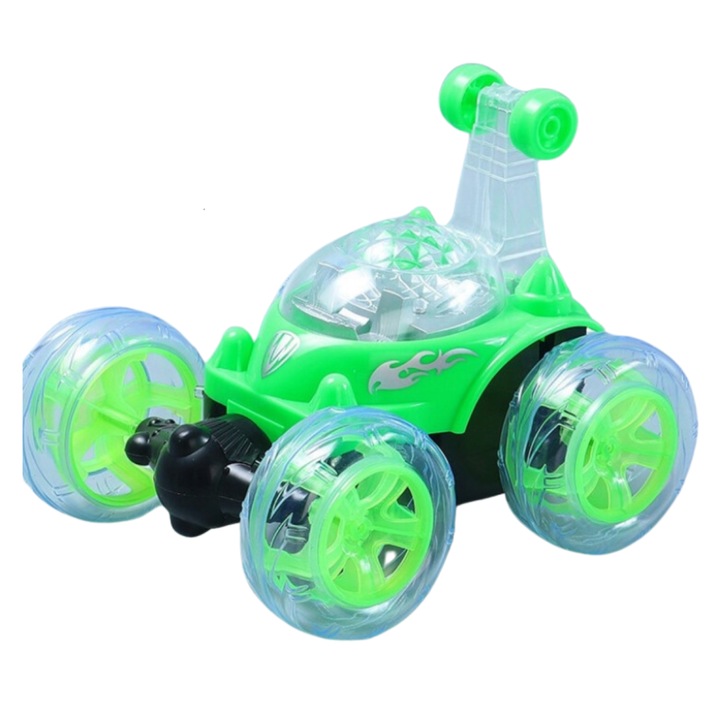 Masinarca cu telecomanda Twister, R2 Invest, verde, 13x15x13cm, set cu telecomanda