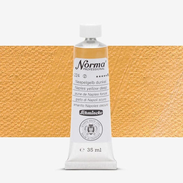 Culori ulei extra-fine 35 ml Norma - Schmincke, 224 Naples yellow deep