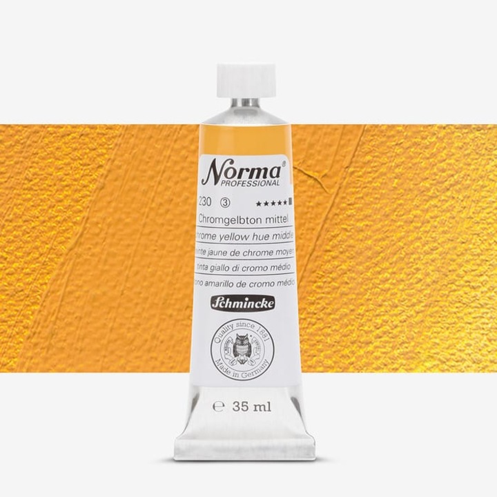 Culori ulei extra-fine 35 ml Norma - Schmincke, 230 Chrom yellow hue middle