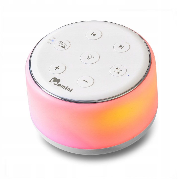 Lampa de veghe copii Momini Lullumo, 34 sunete, RGB, alb, cu timer