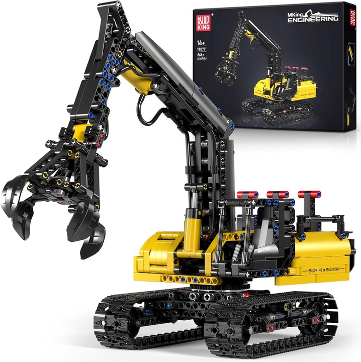 Mould King Technik: Excavator Lemne Controlat prin APP, 866 Piese
