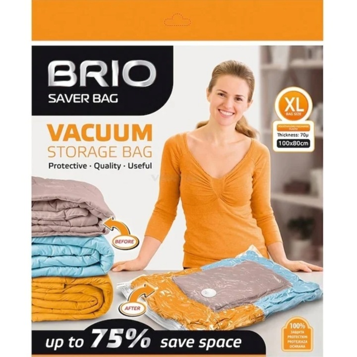 Sac vidat Brio, 100x67 cm, transparență, reutilizabil