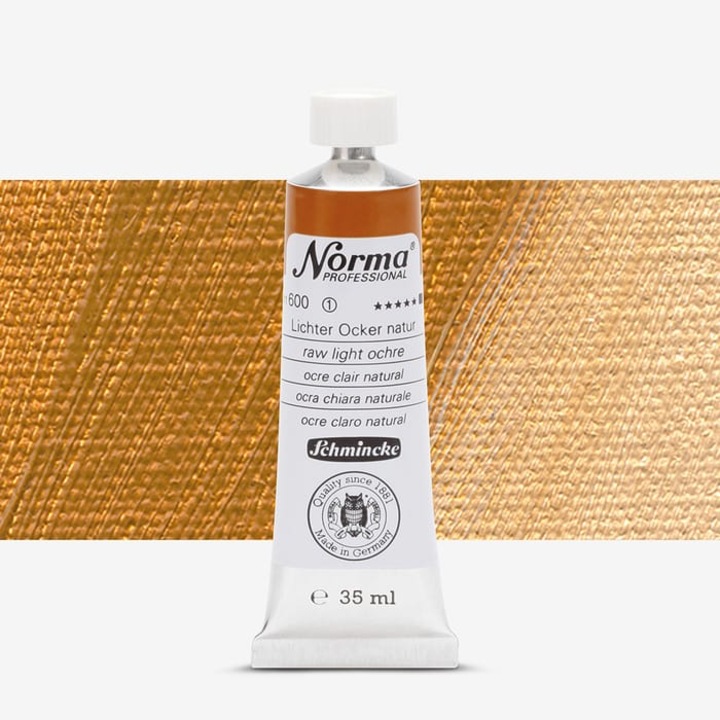 Culori ulei extra-fine 35 ml Norma - Schmincke, 600 Raw light ochre