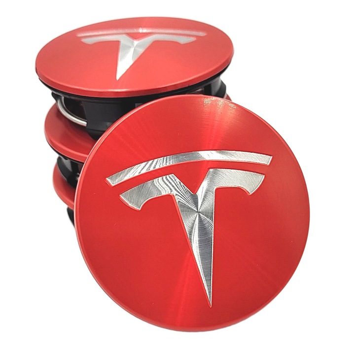 Set Capace roti, ATA, pentru Tesla, 57mm, 4 bucati, ABS, 57x50mm