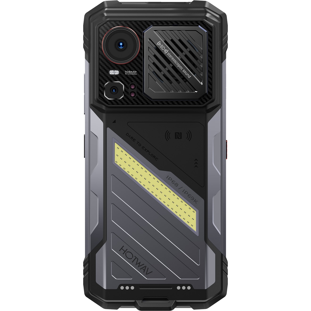 Telefon mobil Hotwav Hyper 8 Pro, 5G, 6.8", 512GB/12GB, 12000mAh, Negru