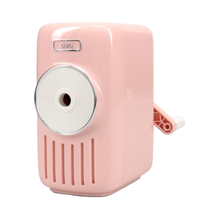 Ascutitoare mecanică Deli, design modern, negru, 11.2x12x6cm