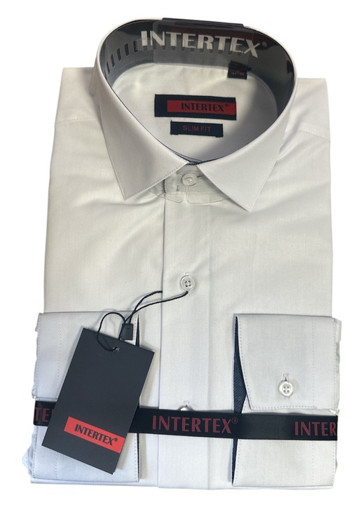 Férfi ing, Intertex, fehér, pamut-poliészter, S méret
