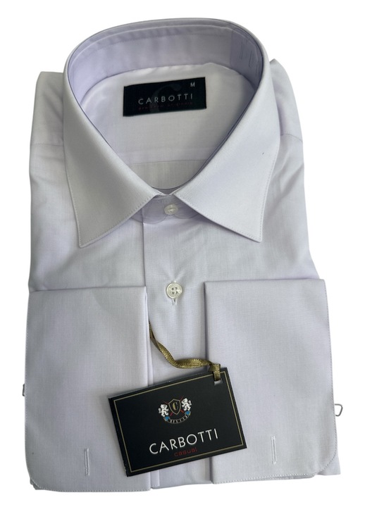 Férfi ing Carbotti fehér, pamut-poliészter, M-es méret, regular fit