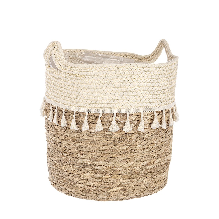 Кош за съхранение Bizzotto, натурален, 32x35см, с 2 дръжки