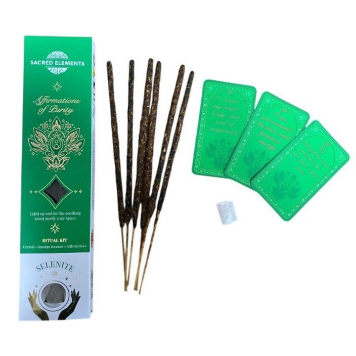 Gobi® Illatos füstölők Tisztaság megerősítése – Szent Elemek Rituálé Készlet SZELENITTEL