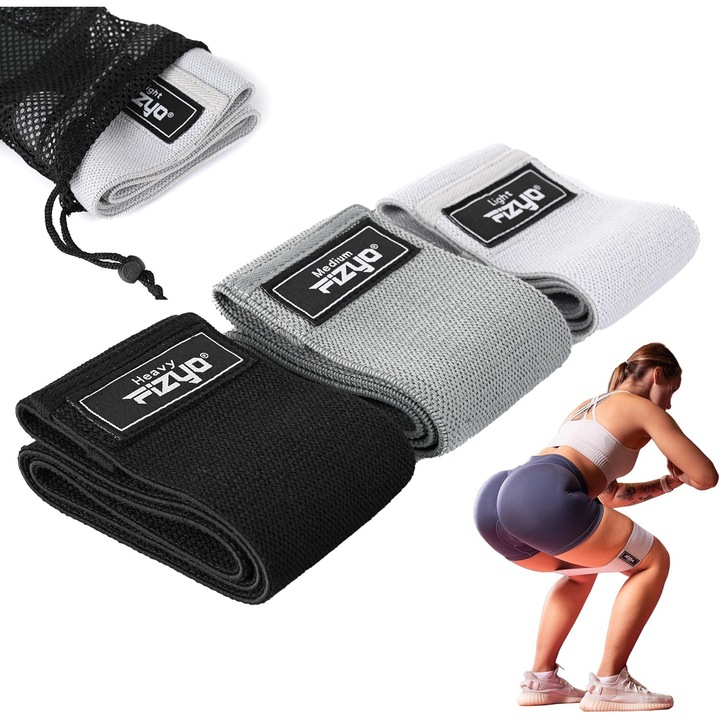 3 db Fitness Fizyo Szalag Készlet, Változtatható Ellenállás, Csúszásmentes, Többszínű