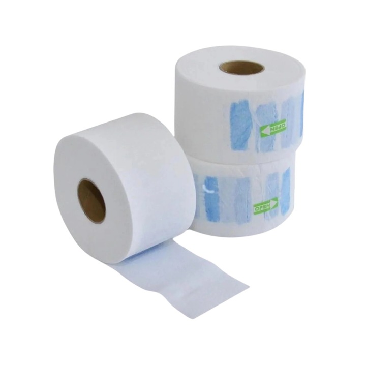 Gulere pentru coafura de unica folosinta Eco&Hygiene, 5x100 buc, elastice, rezistente, alb