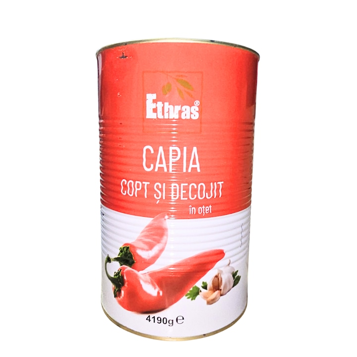 Ardei Kapia copt si decojit in otet, Ethras, 4.19kg