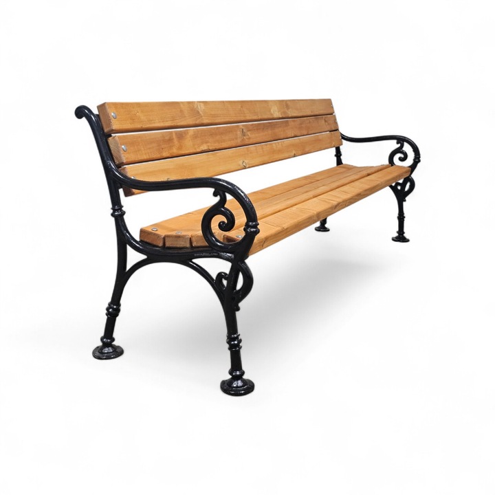 Bancă de parc/grădină M-6, Metal/Lemn