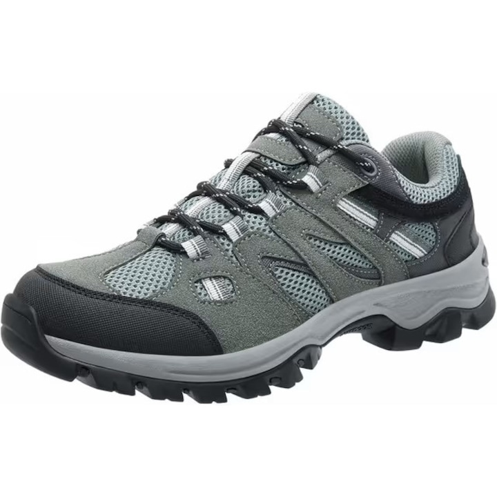 Pantofi de drumetie antiderapanti confortabili trekking - Gri, Gri