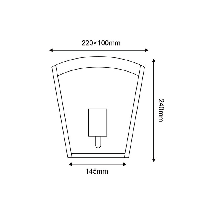 Aplica Aca Lighting, NKRI, 1xE27, IP44, transparent, 230V AC
