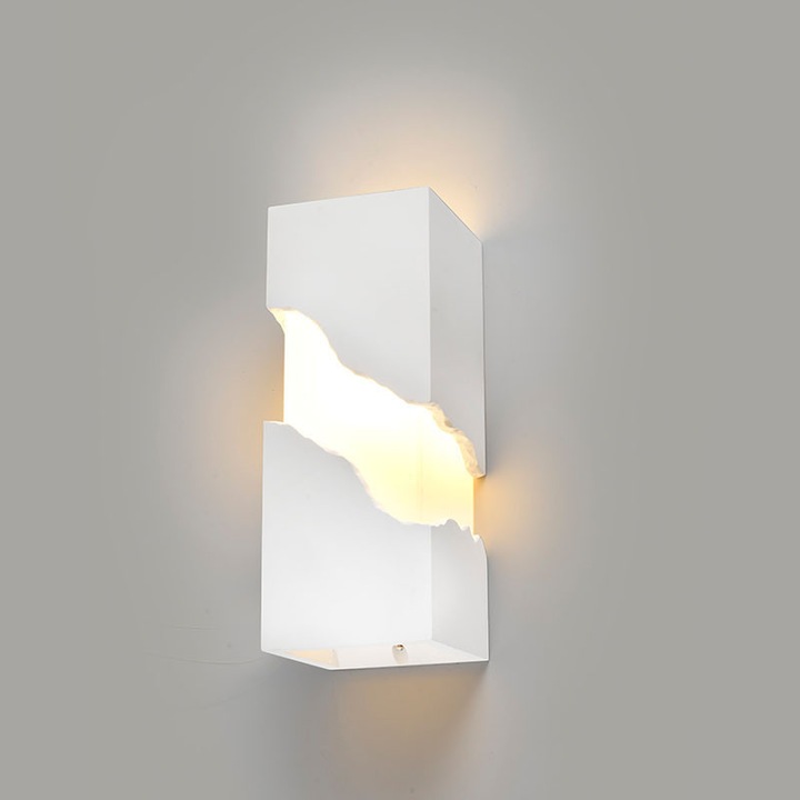 Aplica de perete, Aca Lighting, Gypsino, 1xE14, 230V, culoare naturala