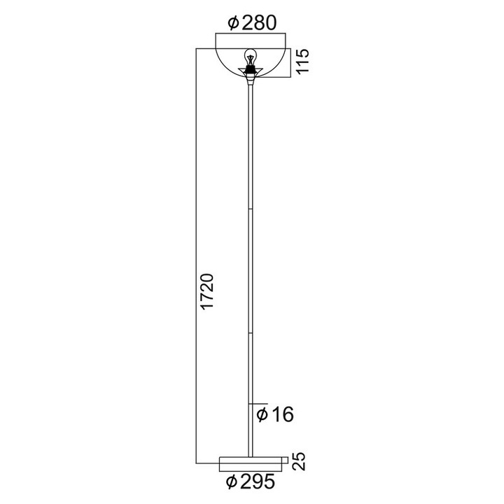Lampadar Aca Lighting, metal si plastic, alb si negru, 40W, E27