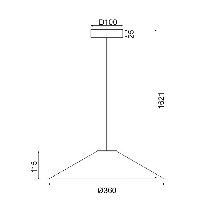 Pendul Aca Light Nairobi, 1 bec, crem, 230V AC, soclu GX53, dimensiuni GX53