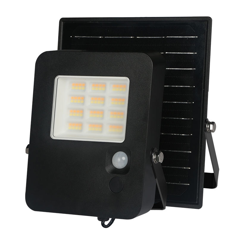 Proiector LED solar Aca Light, 15W, IP65 3CCT, 1900 lm, 5m, Negru - eMAG.ro