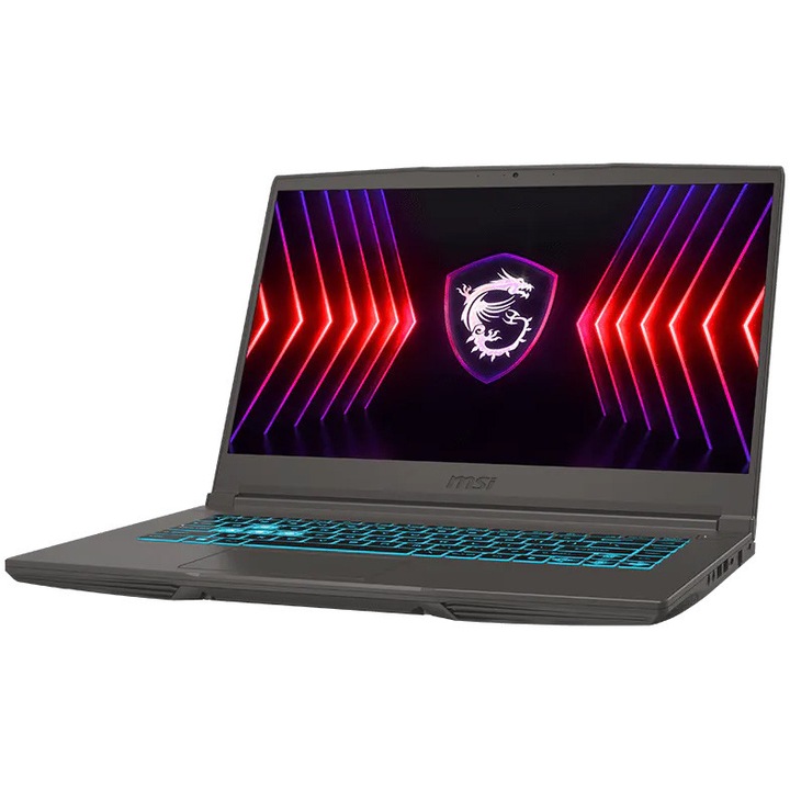 Лаптоп Gaming MSI Thin 15 B13UC-3430XRO, Intel® Core i5-13420H до 4.6GHz, 15.6" Full HD, 144Hz, IPS, 16GB DDR4 RAM, 512GB SSD, NVIDIA GeForce RTX 3050 4GB GDDR6, No OS, Black