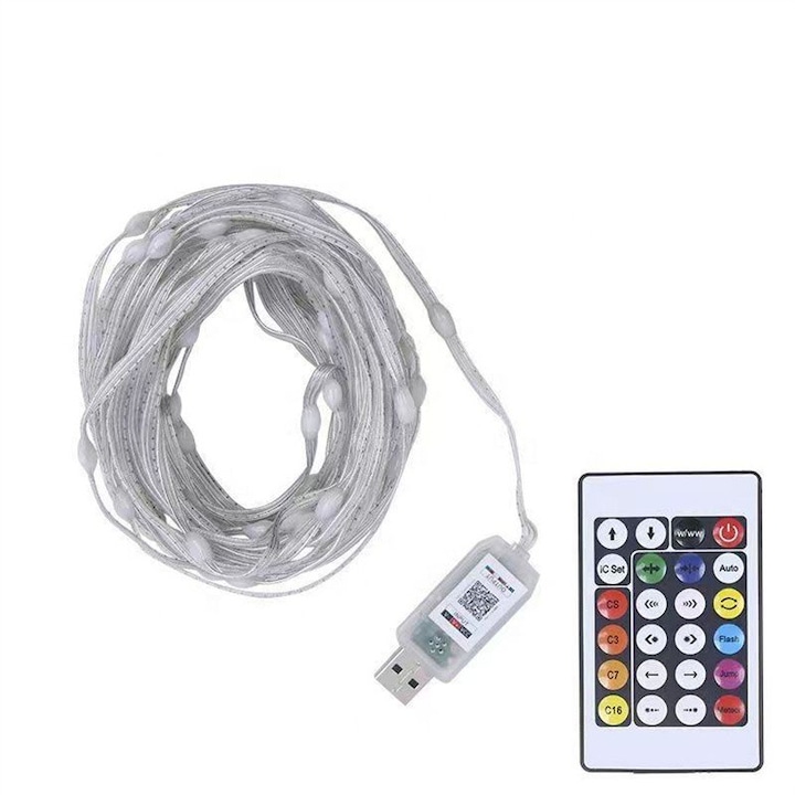 RGB Smart LED лента комплект с Bluetooth управление и музикална синхронизация 10м