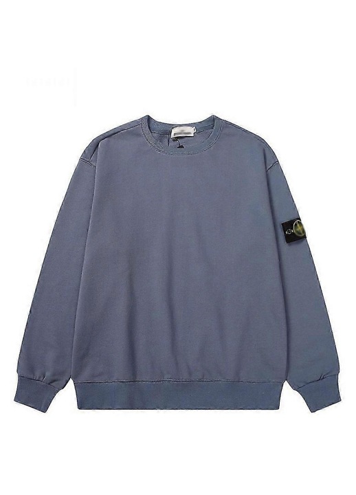 Pulóver, Szürke-kék, hosszú ujjú, kerek nyakú, uniszex