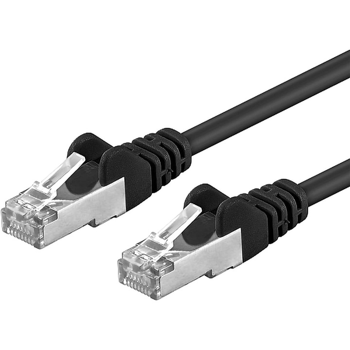 Cablu de Retea PremiumCord CAT5e UTP RJ45 1 Gbit/s, 7m, Gri/Negru