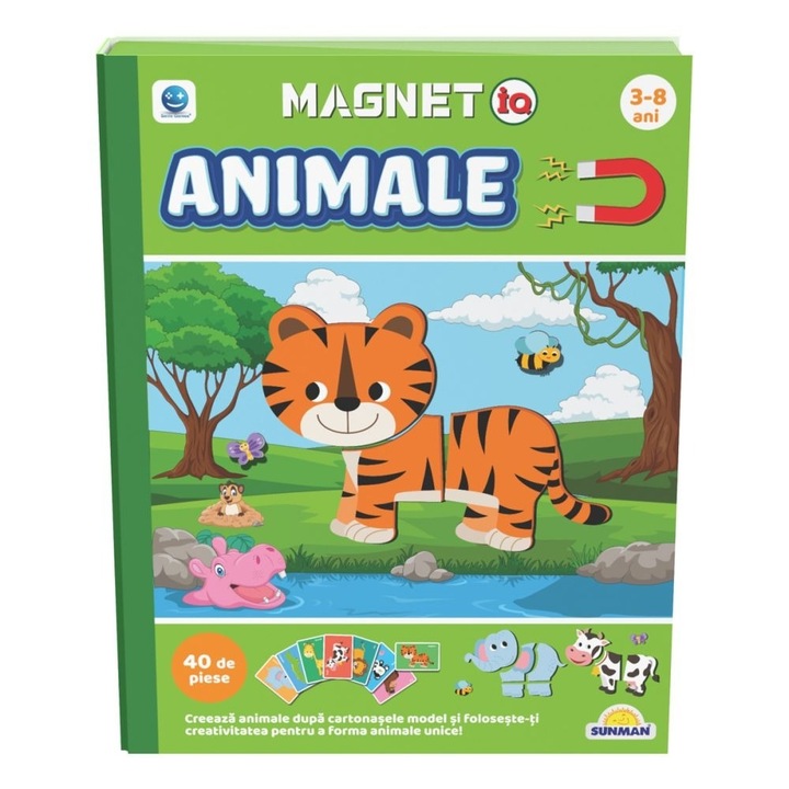 Joc educativ, Avaleea, MagnetIQ, set complet, multicolor, 26x4x20cm