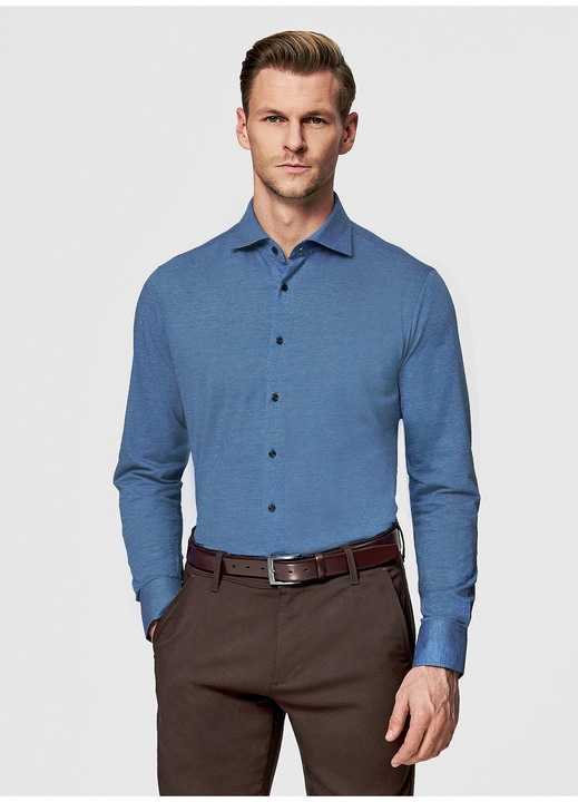 Pulover Pako Lorente, melanj, bumbac albastru, Albastru