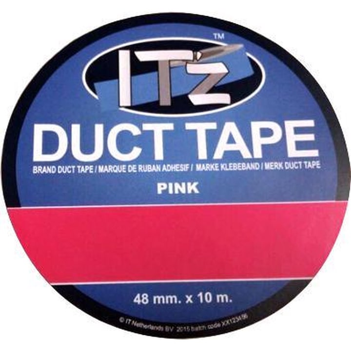 Banda adeziva Itz Duct Tape, 10 m x 4.8 cm, Pink