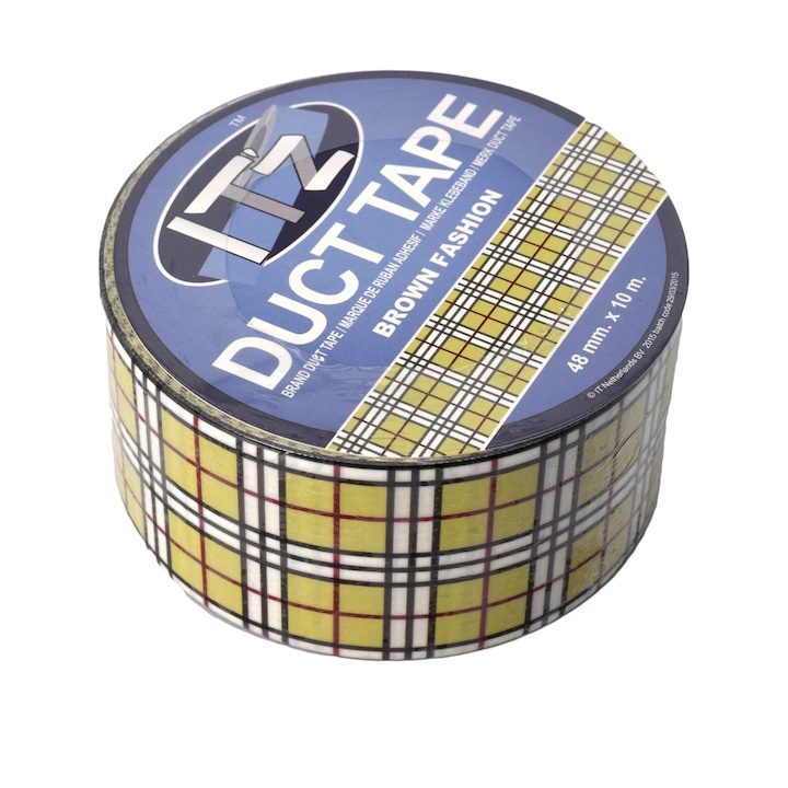 Banda adeziva Itz Duct Tape, 10 m x 4.8 cm, Brown fashion
