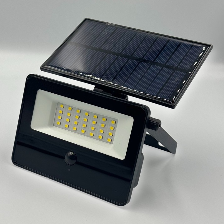 Proiector cu panou solar reglabil si rotativ 360 5V/1.5w 6500K 140x133x60mm 50W