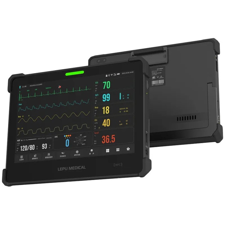 Monitor semne vitale Lepu Medical AIVIEW VX, ECG 5 canale, ecran 10.1", 254x185x28mm, 1.4kg