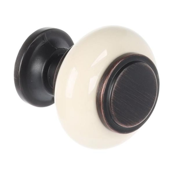 Riex XR22 bútorgomb, patinált barna kivitel, Ø 31 mm