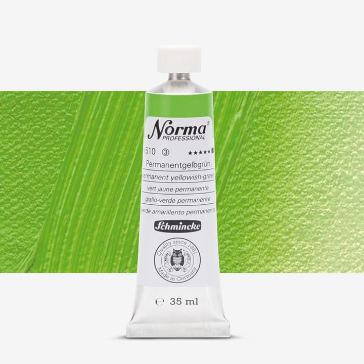 Culori ulei extra-fine 35 ml Norma - Schmincke, 510 Permanent yellowish-green