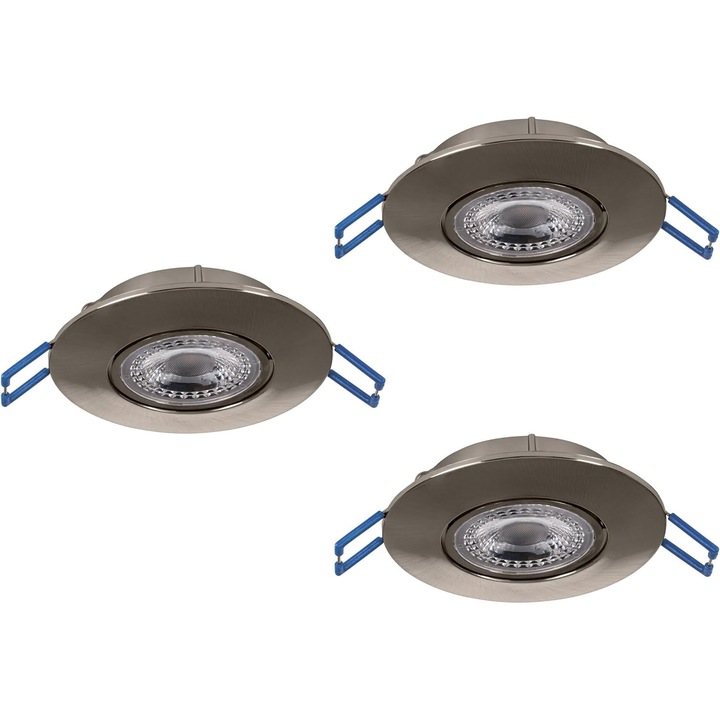 Set 3 Spoturi LED Incastrate EGLO Cedrez, 9 cm, Alb Cald/Neutru/Rece