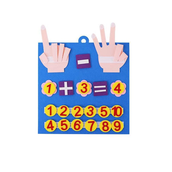 Joc educativ, din fetru, pentru bebelusi si copii mici, multicolor