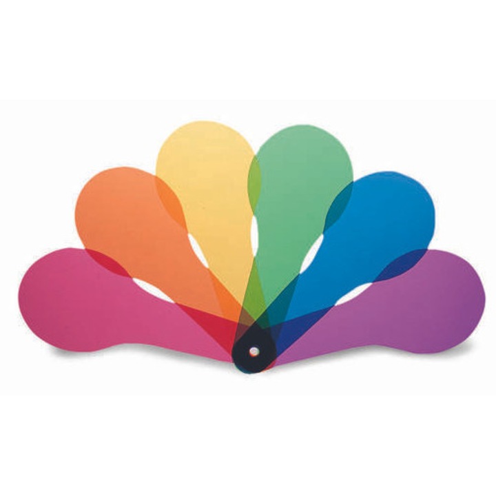 Set palete mixare culori, Learning Resources, 6 culori, 3 texturi, 15cm