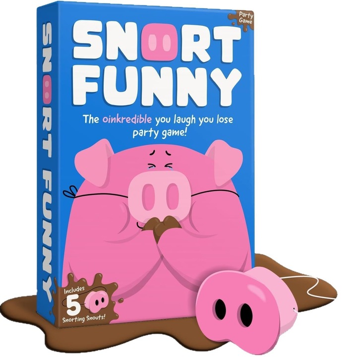 Joc de societate Snort Funny "You laugh, you lose" pentru intalniri de familie si petreceri