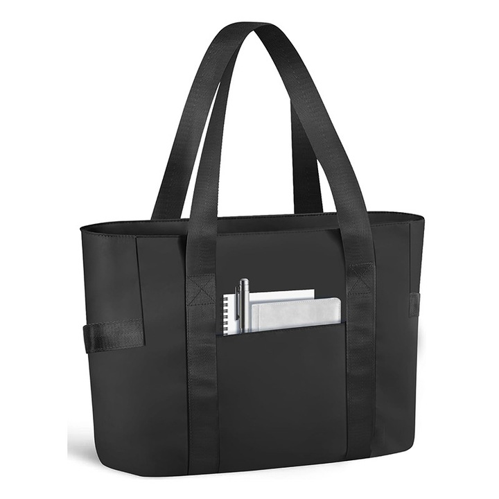 Női válltáska, kifinomult dizájn, nagy kapacitású, fekete, 40x15x32cm