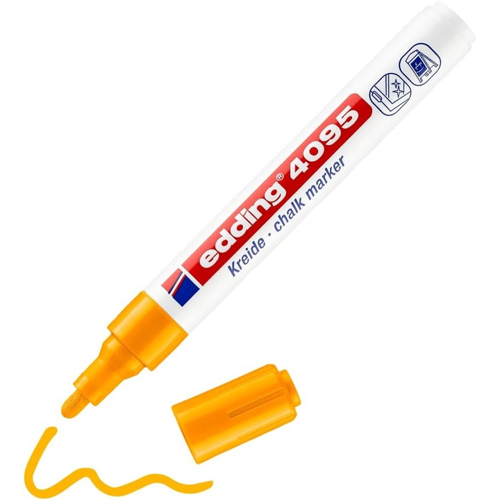 Marker Creta Edding 4095, Portocaliu Neon, 2-3mm