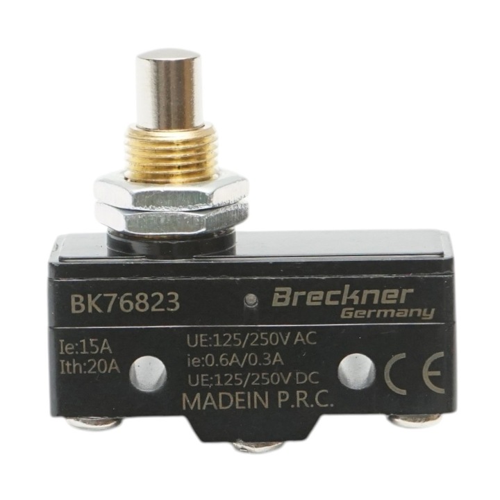 Limitator cursa cu buton, Breckner, 125-250V AC/DC, 15A, standard
