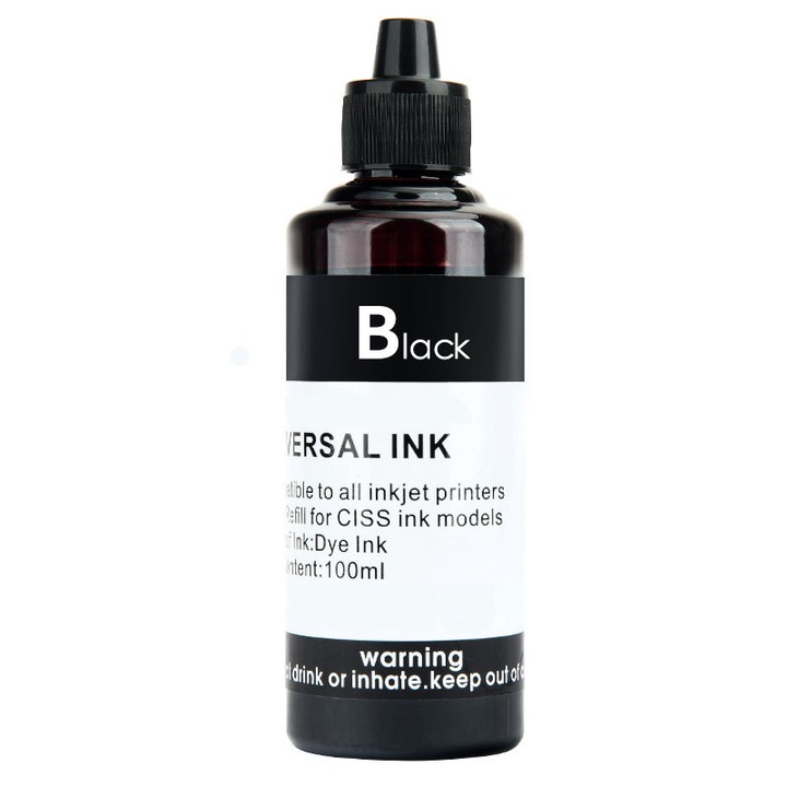 Nyomtató tinta utántöltő, fekete, 100ml, készlet