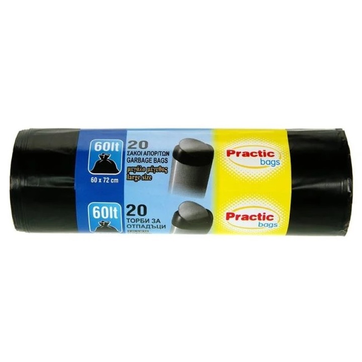 Saci de Gunoi, Mari si Rezistenti 60L 20buc