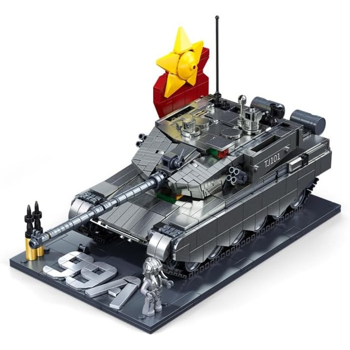 Model Tanc ZTZ-99AS Sluban, 1:35, 1079 bucati, 44, 1 cm, mini figurina