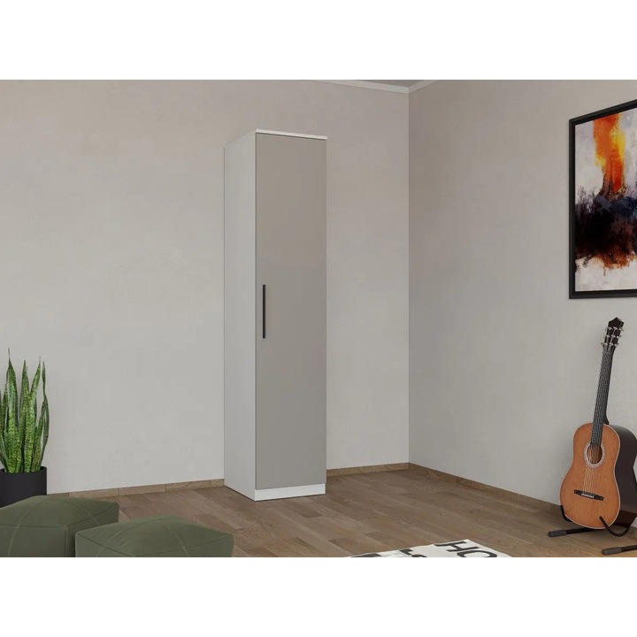 Dulap Lucio 1U Alb / Casmir - L 41 x A 48 x H 192.5cm