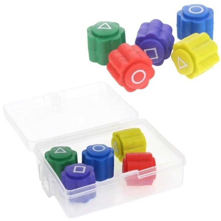 Set joc dexteritate Dactylion Gonggi, 5 piese, dimensiune 1.5x1.5x1.5 cm, cutie transparentă