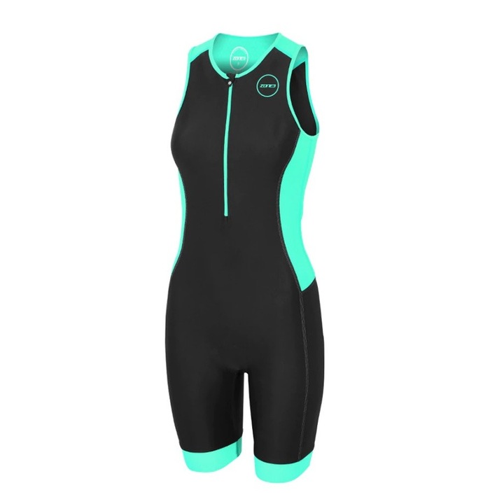 Costum triatlon dama Zone3 Aquaflo Plus Trisuit, Verde/Negru